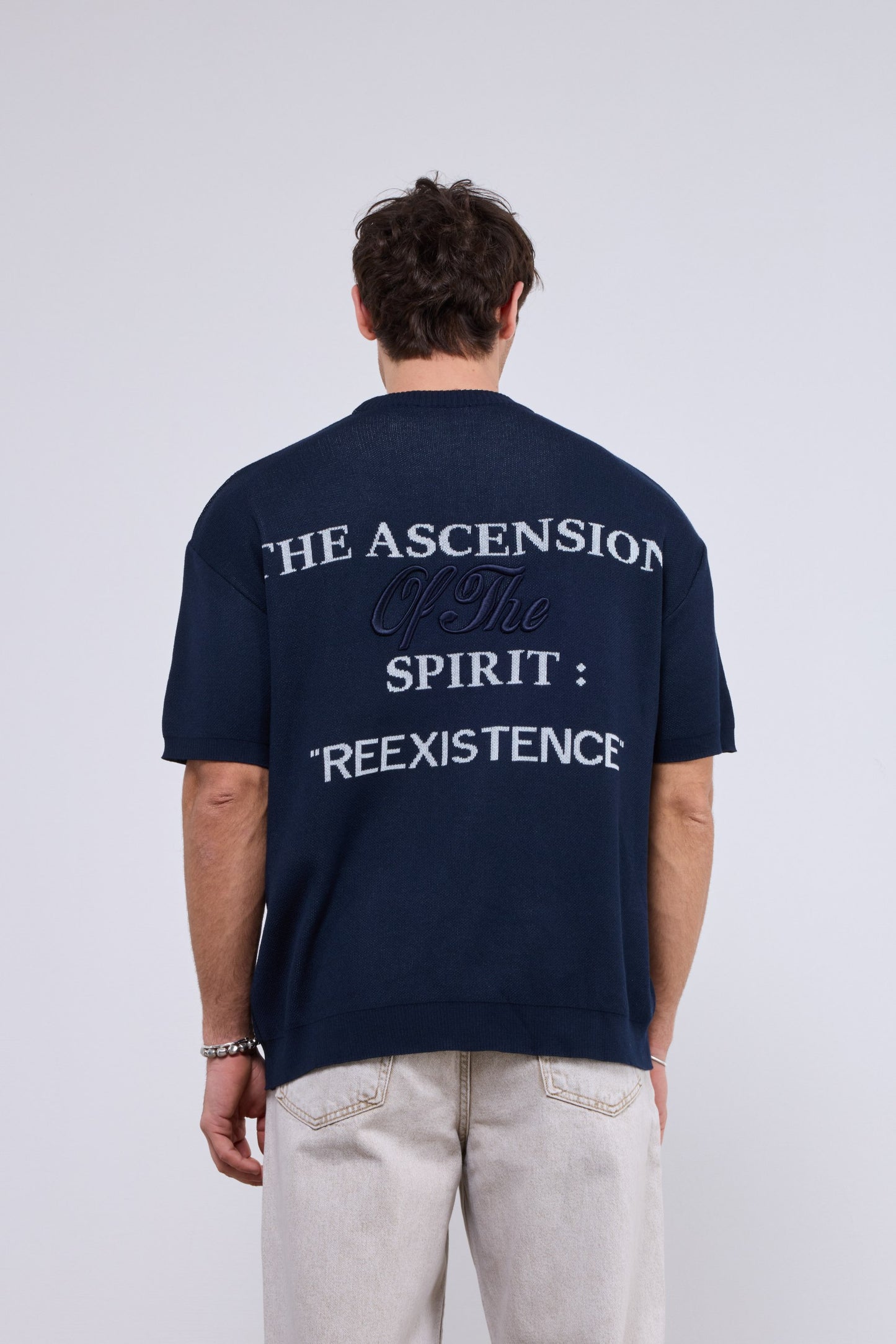 T-shirts סרוג 734-כחול