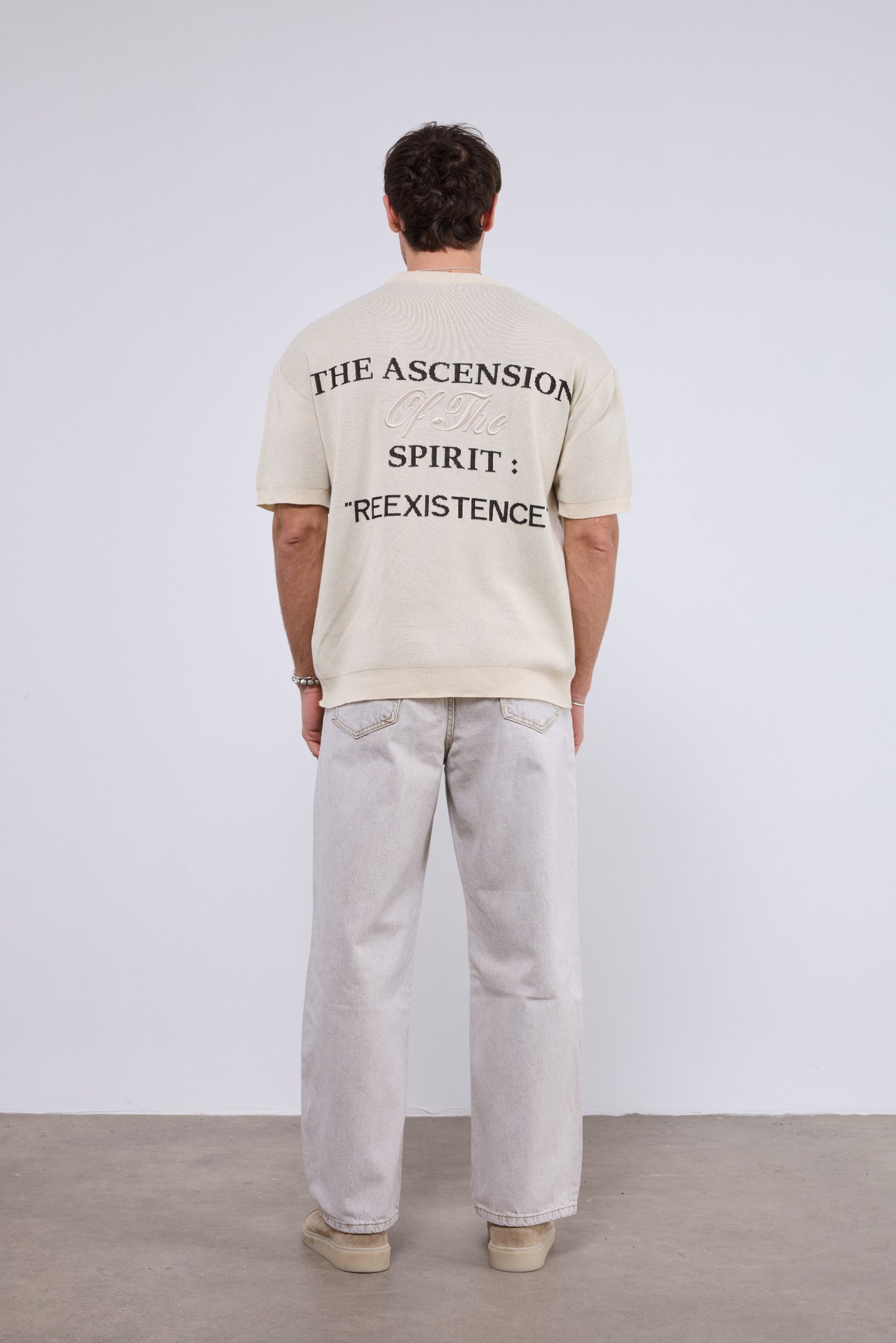 T-shirts סרוג 734-שמנת