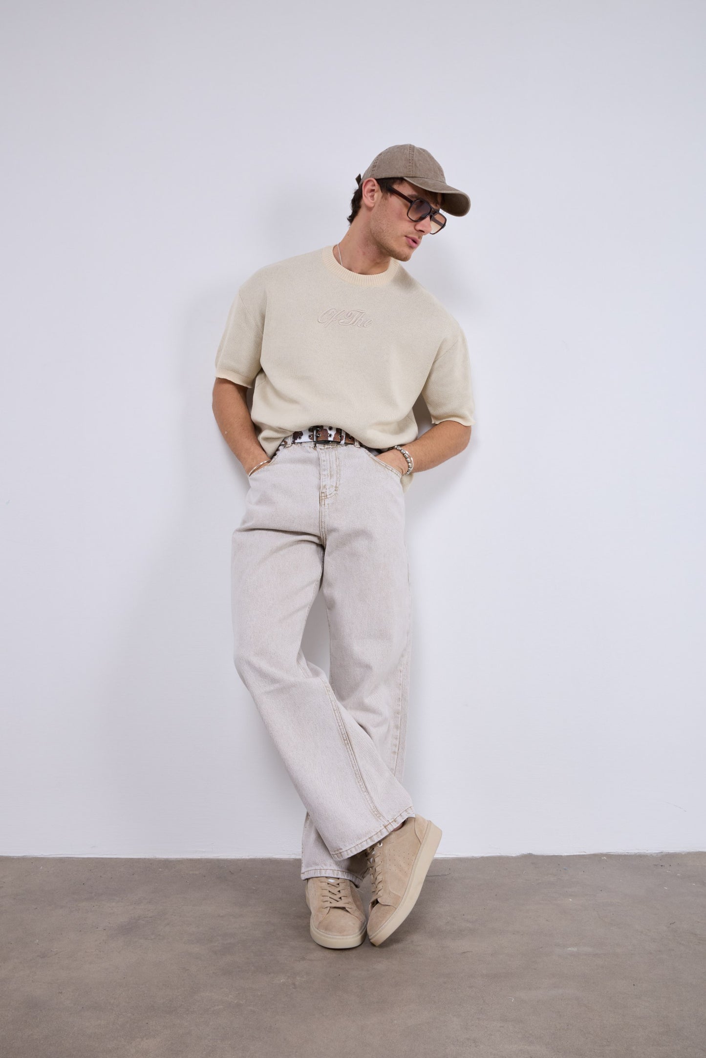 T-shirts סרוג 734-שמנת