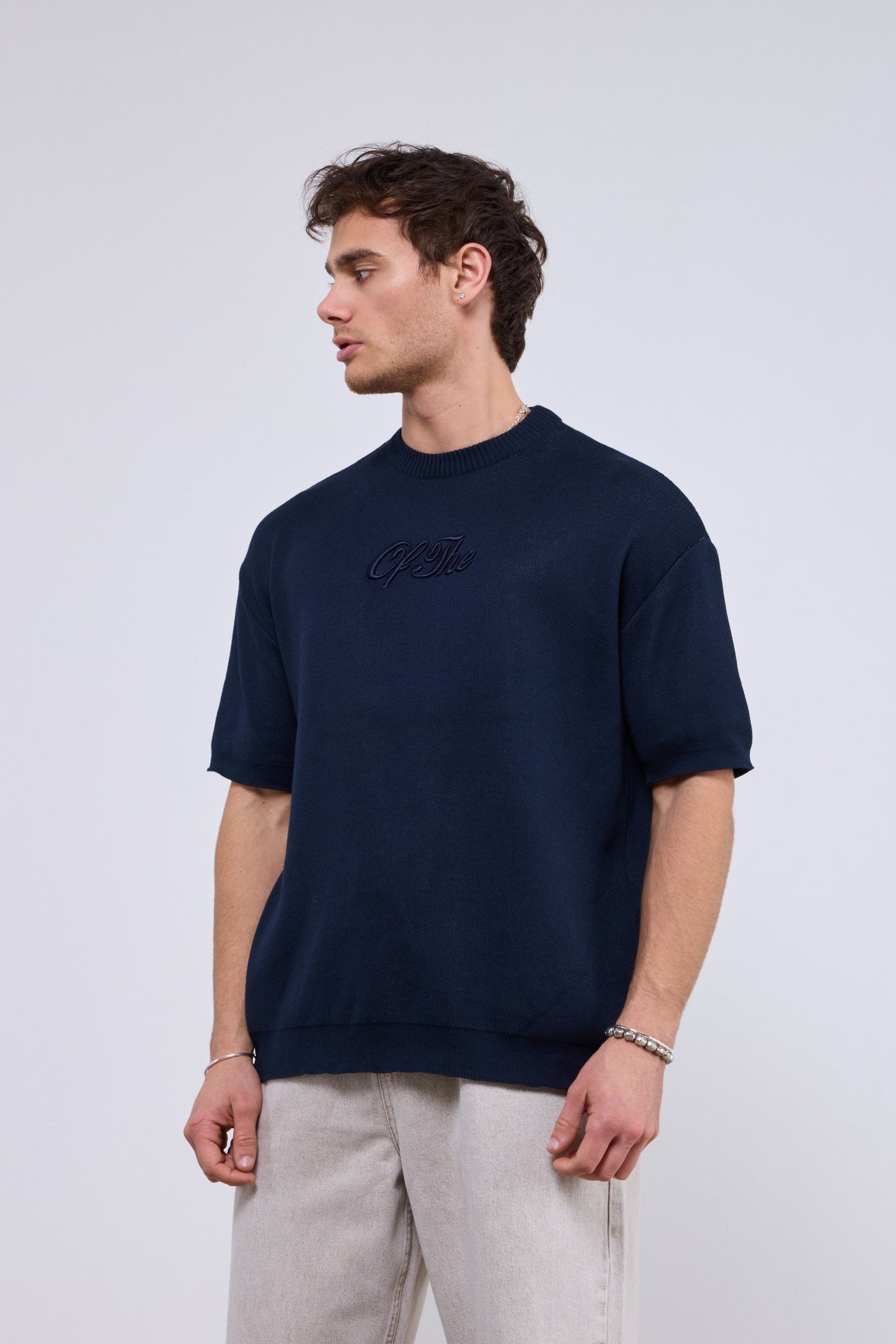 T-shirts סרוג 734-כחול