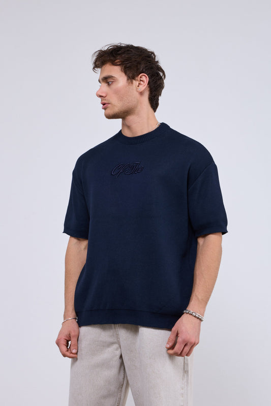 T-shirts סרוג 734-כחול