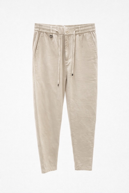 מכנס פשתן VOGA-בז'