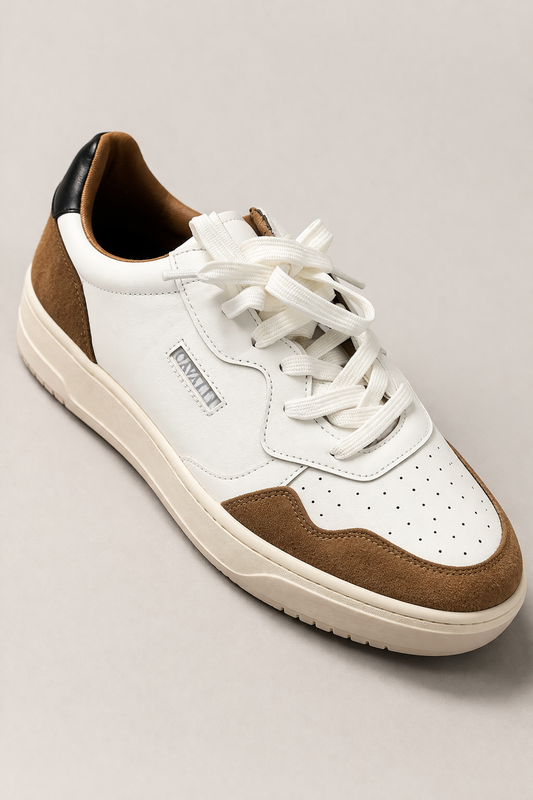 918 סניקרס CAVALLI-לבן-חום