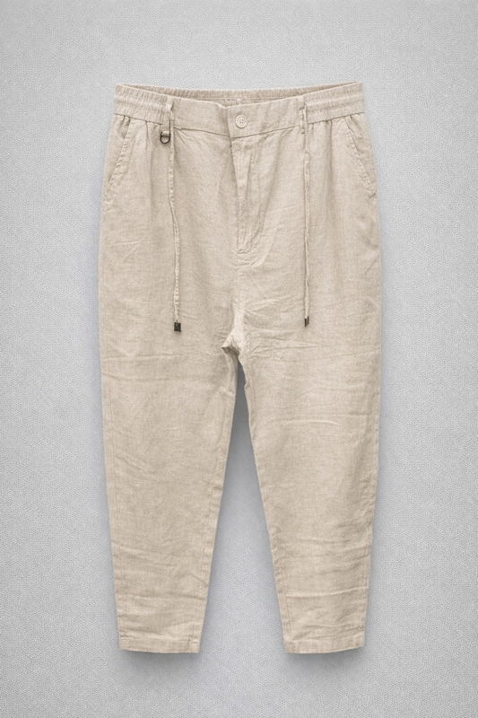 (944) מכנס פשתן לגבר-בז'