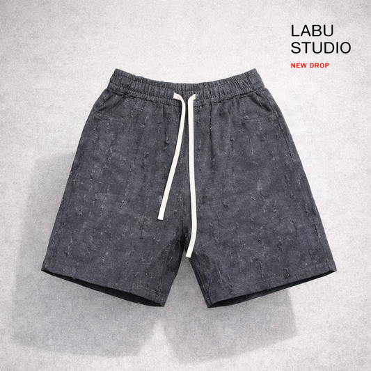 ברמודה קרע פס V-אפור